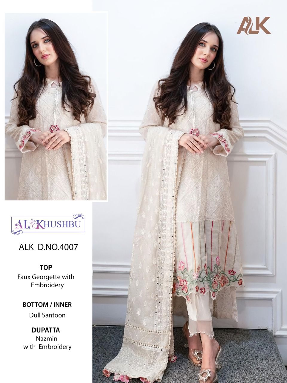 Alk Khushbu Misty Vol 6 Ethnic Wear Embroidered Wholesale Pakistani Suit